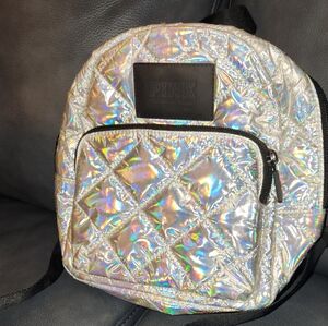 Victoria's Secret Quilted Iridescent 9" Backpack
